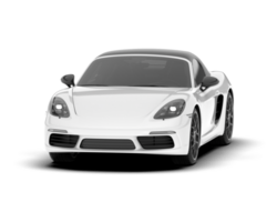 White sport car on transparent background. 3d rendering - illustration png