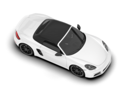 White sport car on transparent background. 3d rendering - illustration png