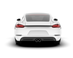 White sport car on transparent background. 3d rendering - illustration png