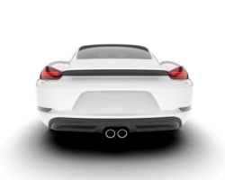 White sport car on transparent background. 3d rendering - illustration png