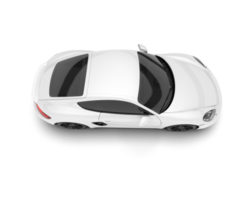 White sport car on transparent background. 3d rendering - illustration png