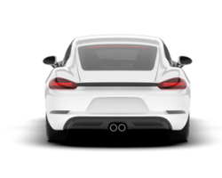 White sport car on transparent background. 3d rendering - illustration png