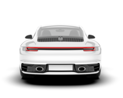 White sport car on transparent background. 3d rendering - illustration png