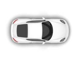 White sport car on transparent background. 3d rendering - illustration png