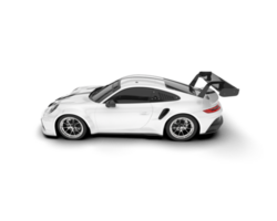 blanco deporte coche en transparente antecedentes. 3d representación - ilustración png