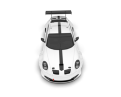 White sport car on transparent background. 3d rendering - illustration png