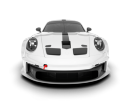 White sport car on transparent background. 3d rendering - illustration png