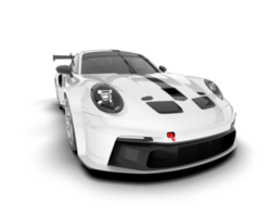 White sport car on transparent background. 3d rendering - illustration png