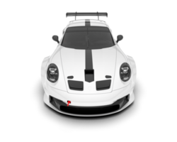 blanc sport voiture sur transparent Contexte. 3d le rendu - illustration png