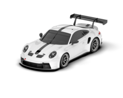 White sport car on transparent background. 3d rendering - illustration png