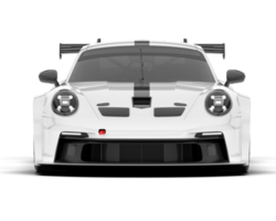 White sport car on transparent background. 3d rendering - illustration png