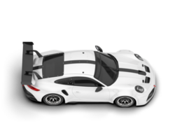 White sport car on transparent background. 3d rendering - illustration png