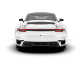 blanc sport voiture sur transparent Contexte. 3d le rendu - illustration png