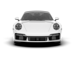 White sport car on transparent background. 3d rendering - illustration png