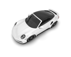 White sport car on transparent background. 3d rendering - illustration png