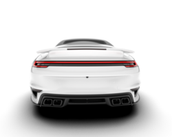 White sport car on transparent background. 3d rendering - illustration png