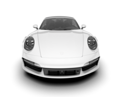 White sport car on transparent background. 3d rendering - illustration png