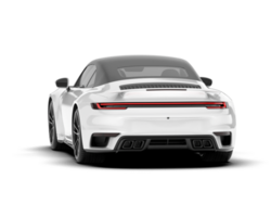 White sport car on transparent background. 3d rendering - illustration png