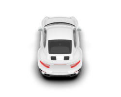 White sport car on transparent background. 3d rendering - illustration png