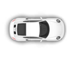 White sport car on transparent background. 3d rendering - illustration png