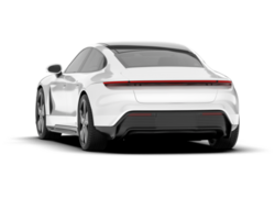 White SUV on transparent background. 3d rendering - illustration png