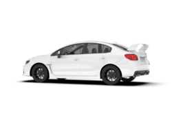 White SUV on transparent background. 3d rendering - illustration png