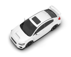 White SUV on transparent background. 3d rendering - illustration png