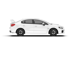 White SUV on transparent background. 3d rendering - illustration png