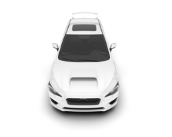 White SUV on transparent background. 3d rendering - illustration png