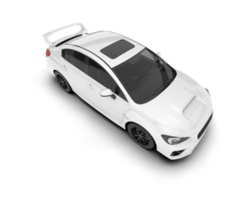 White SUV on transparent background. 3d rendering - illustration png