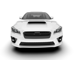 White SUV on transparent background. 3d rendering - illustration png