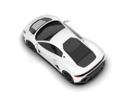 White SUV on transparent background. 3d rendering - illustration png