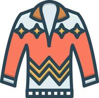color icon for sweater vector