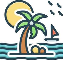 color icon for islands vector