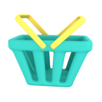 3D Icon shopping basket E Commerce png