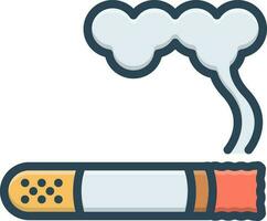 color icon for smoke vector