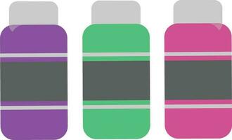 cosmético botella icono terminado blanco antecedentes. vistoso diseño. vector ilustración