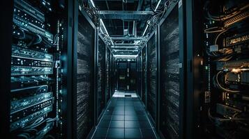 Data center, Platform for hosting server. Generative AI photo