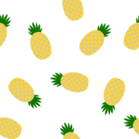 naadloze achtergrond met geel ananaspatroon png