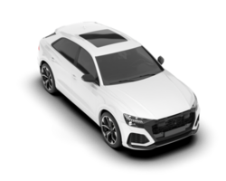 White SUV on transparent background. 3d rendering - illustration png