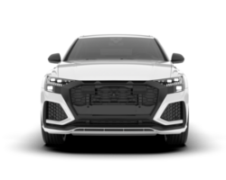 White SUV on transparent background. 3d rendering - illustration png