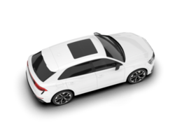 White SUV on transparent background. 3d rendering - illustration png