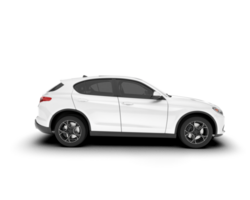 White SUV on transparent background. 3d rendering - illustration png