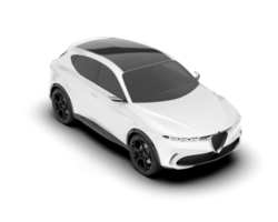 Weiß suv auf transparent Hintergrund. 3d Rendern - - Illustration png