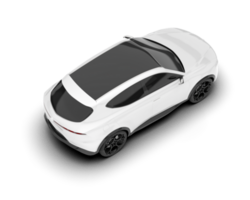 White SUV on transparent background. 3d rendering - illustration png