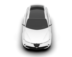 White SUV on transparent background. 3d rendering - illustration png