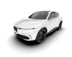 Weiß suv auf transparent Hintergrund. 3d Rendern - - Illustration png