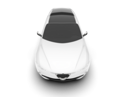White SUV on transparent background. 3d rendering - illustration png