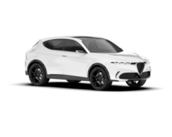 Weiß suv auf transparent Hintergrund. 3d Rendern - - Illustration png