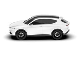 White SUV on transparent background. 3d rendering - illustration png